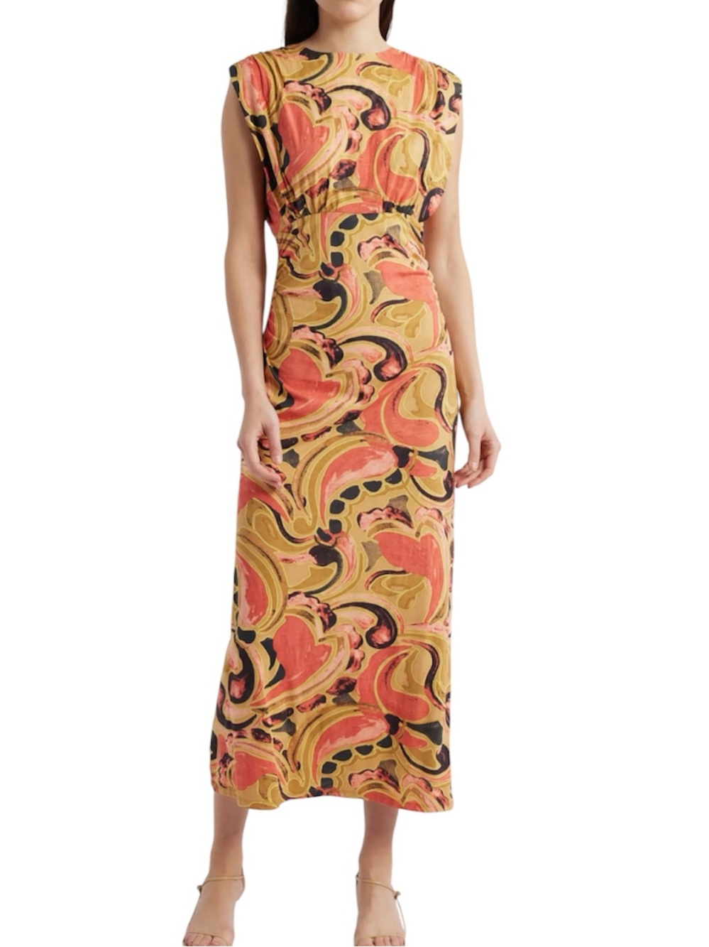 Cleobella Donna Paisley Organic Cotton Midi Dress size L